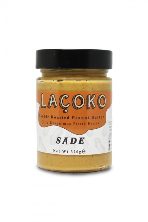 Laçoko Çifte Kavrulmuş Yer Fıstığı Ezmesi 320 G