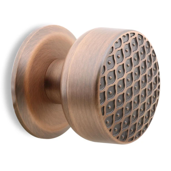 Kestila Kapı Tokmağı Topuzu Kolu Metal Tokmak Antik Bakır - 3