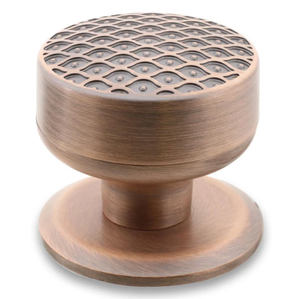 Kestila Kapı Tokmağı Topuzu Kolu Metal Tokmak Antik Bakır - 4