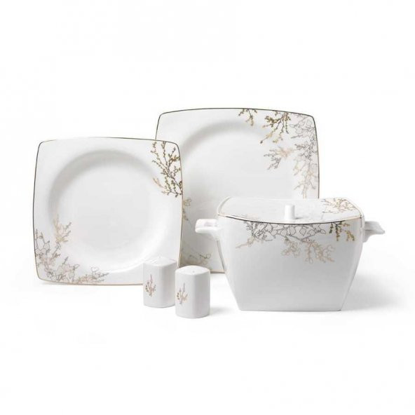 KORKMAZ A8428 BONE SEL.60 P YEMEK TAKIMI (KARE) - 2