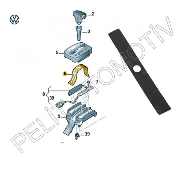 Bora Otomatik Vites Bandı Şeridi Perdesi 1J0713277 - 1