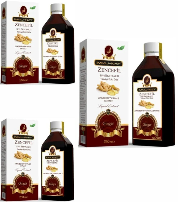 İmmunat Zencefil Sıvı Ekstraktı 250 ml x 3 Adet ürün görseli