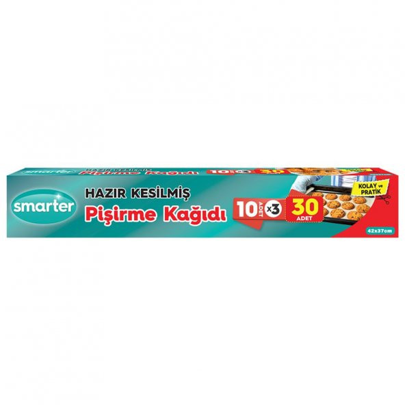 SMARTER YAĞLI PİŞİRME KAĞIDI HAZIR KESİLMİŞ 30 ADET ( 10 ADET x 3) - 3