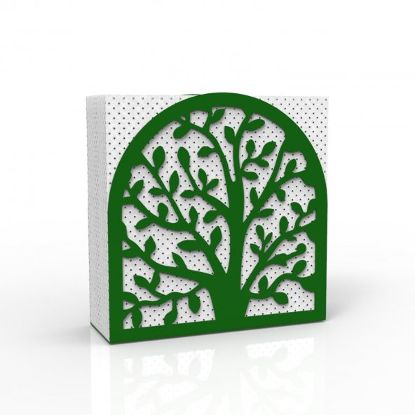 HAYAT AĞACI TEMALI METAL PEÇETELİK YEŞİL