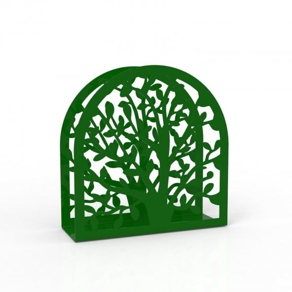 HAYAT AĞACI TEMALI METAL PEÇETELİK YEŞİL - 2