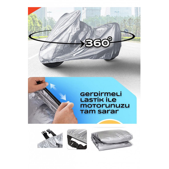 Coverplus Motosiklet Brandası Motor Branda Tüm Modellere Uyumlu - 2