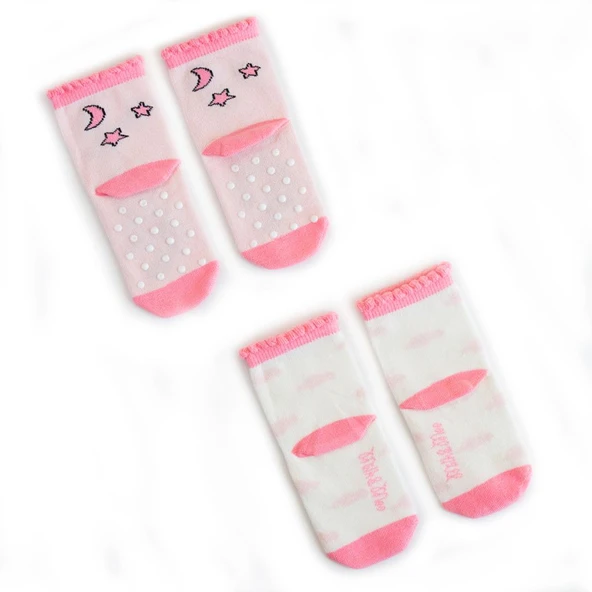 Milk&Moo Bebek Çorabı 4'lü Set Arı Vız Vız ile Çançin 0-12 - Resim 4