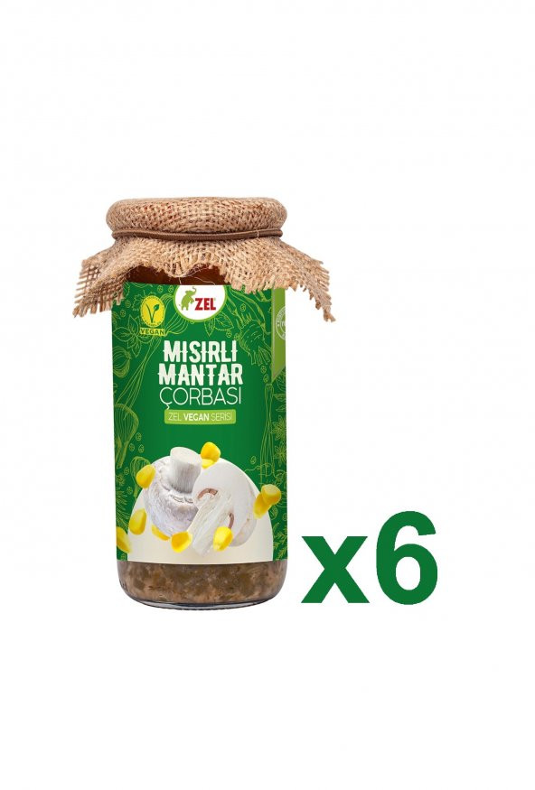 Zel Vegan Mısırlı Mantar Çorbası 480 Ml 6 Adet