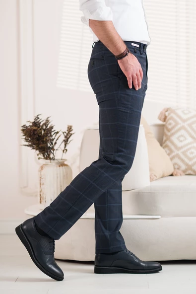 ECER REGULAR FİT EKOSELİ KIŞLIK ERKEK KUMAŞ PANTOLON - Resim 10