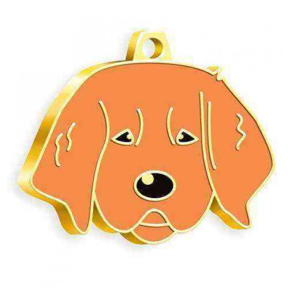 Altın Kaplama Yavru Golden Köpek Künyesi (Kızıl) ürün görseli 1