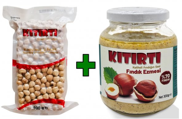 KITIRTI 500 GR ÇİFTE KAVRULMUŞ FINDIK 300 GR FINDIK EZMESİ HEDİYELİ