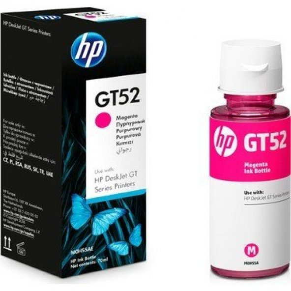 HP M0H55AE GT52 Kırmızı (Magenta) Şişe Mürekkep Kartuşu