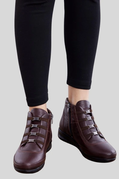 Voyager 7119 Kadın Termo Taban Hakiki Deri Anne Bot - Resim 4