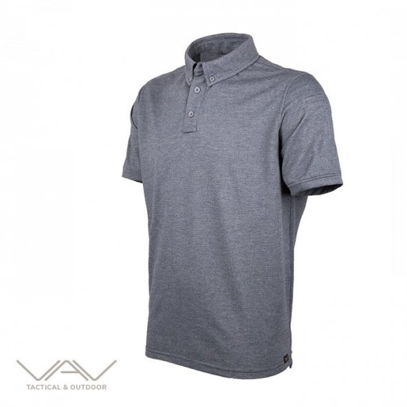 VAV Tlac-01 Polo Yaka Tişört Koyu Füme XS - 1