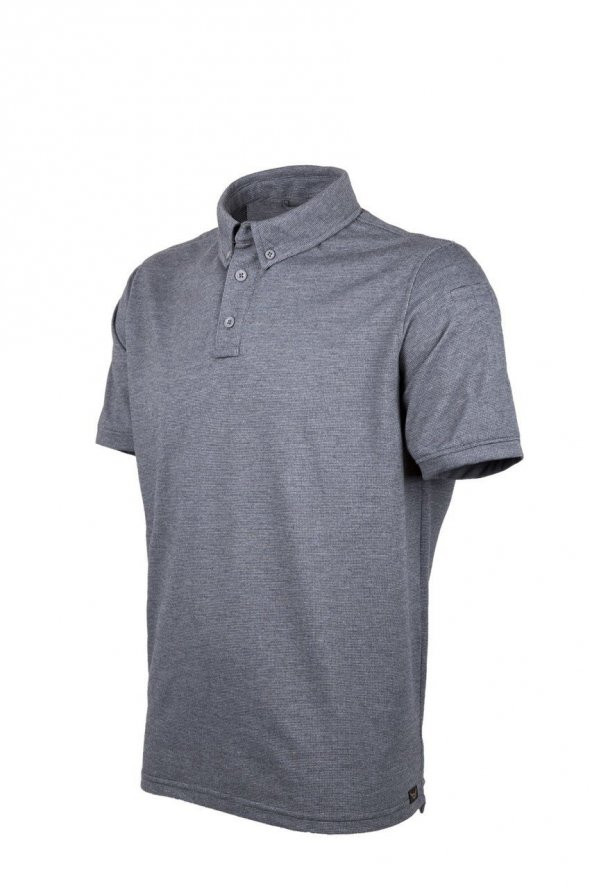 VAV Tlac-01 Polo Yaka Tişört Koyu Füme XS - 2