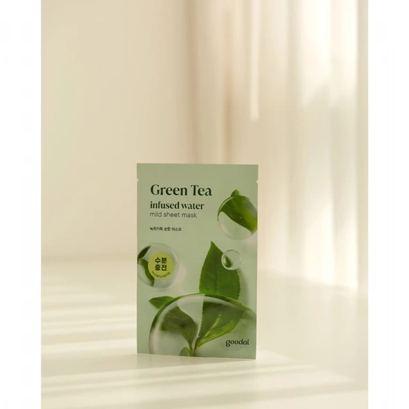 Goodal Green Tea Infused Water Mild Sheet Mask - Nemlendirici Yeşil Çay Maskesi - 2