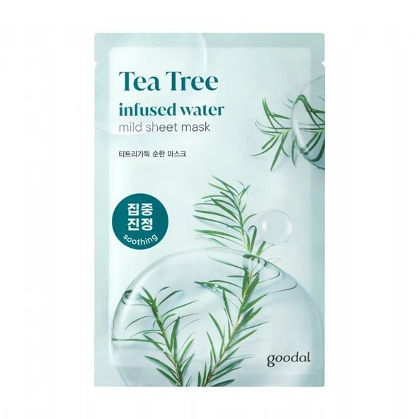 Goodal Tea Tree Infused Water Mild Sheet Mask - Yatıştırıcı Çay Ağacı Maskesi