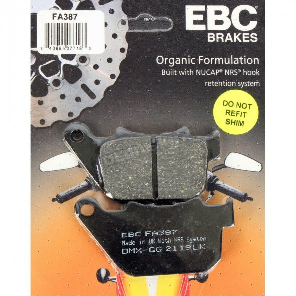 Ebc Fa387 2012-2013 Harley-Davidson Sportster 72 Arka Fren Balatası