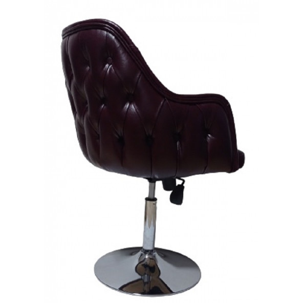 Tekli Bekleme Koltuğu Tepsi Ayaklı Bordo Suni Deri ürün görseli