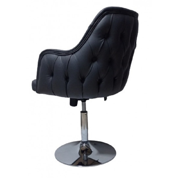 Tekli Bekleme Koltuğu Tepsi Ayaklı Antrasit Suni Deri - 4