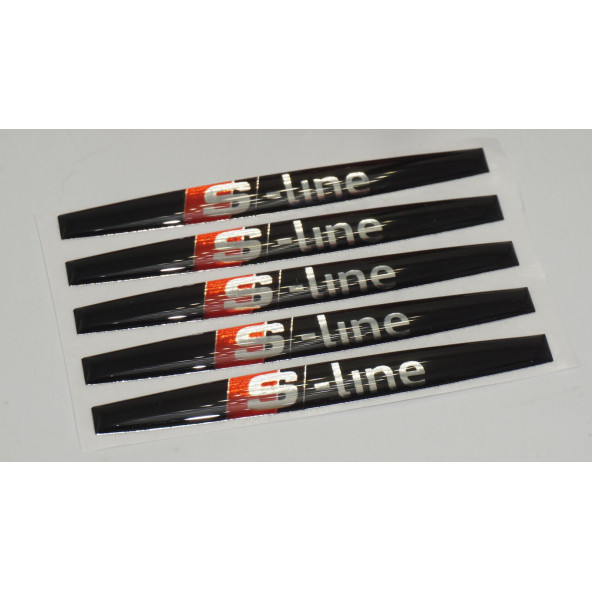 DK Audi S Line Logo Kapı Kolu 5Li Damla Desen Sticker Set - 3