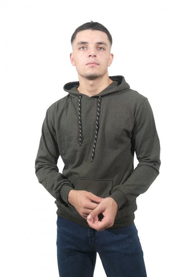 Erkek Kapüşonlu kampanya Füme Kanguru Sweatshirt