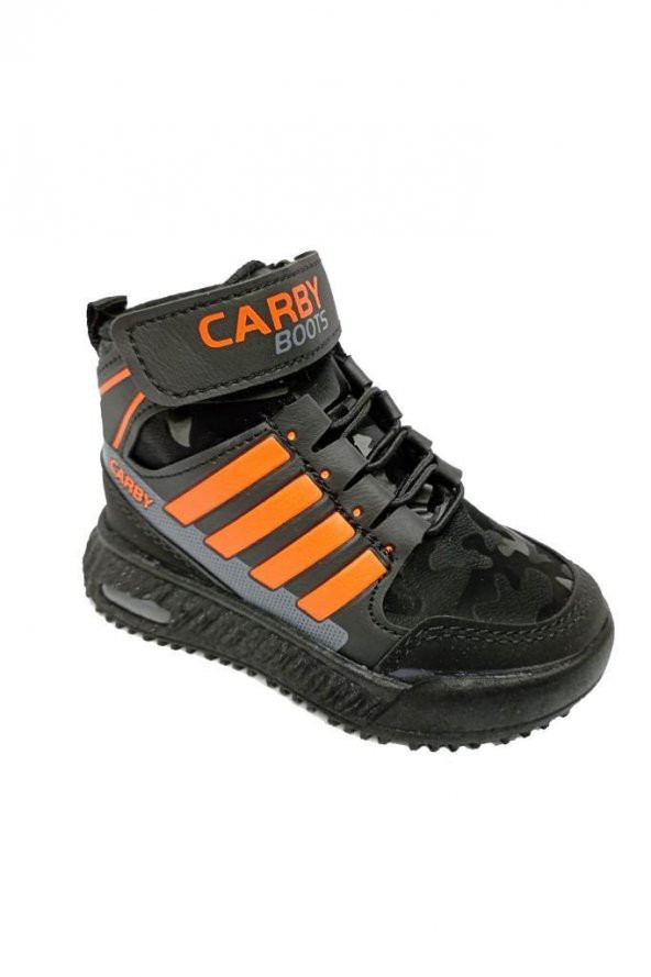 Carby 2021-B Bebe Sneakers Bot Siyah Oranj Füme