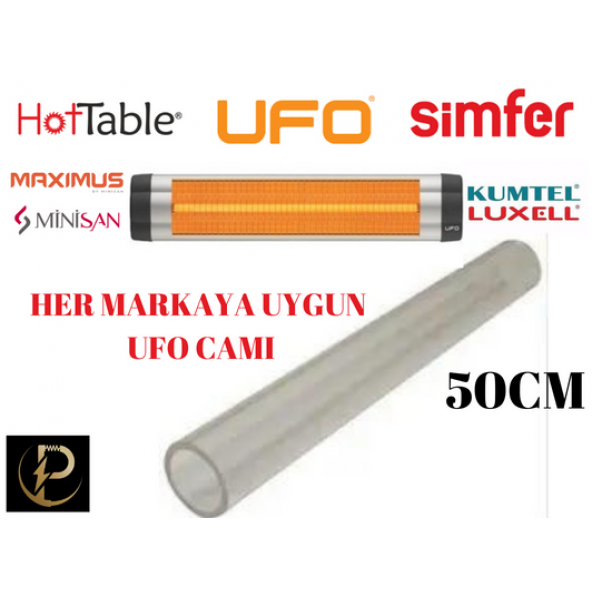 50 Cm Infrared Ufo Isıtıcı 23mm Elektrikli Soba Camı - 1