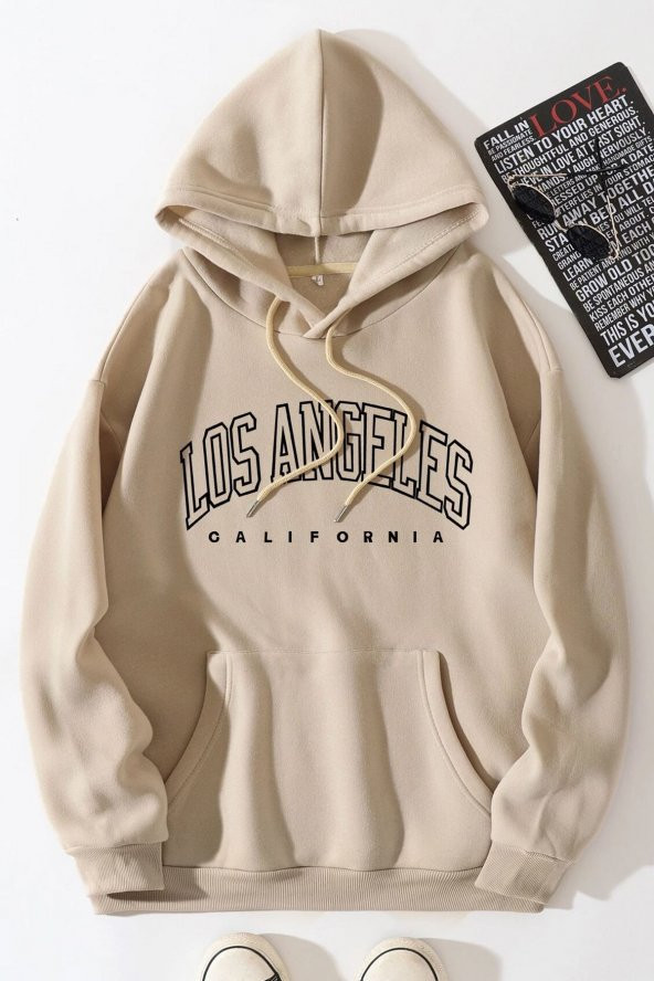 Unisex Los Angles Baskılı Sweatshirt