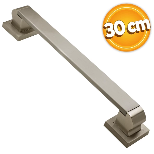 Bersel Sürgülü Kapı Çekme Kolu Tutma Kulpu Kulbu Çelik Dış Kapı Tutamağı Kol Saten 30 Cm