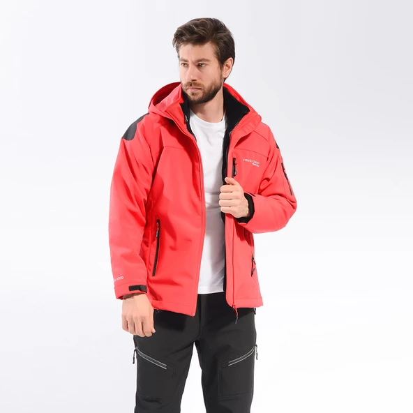 FreeCamp 3in1 Softshell Erkek Ceket-KIRMIZI ürün görseli