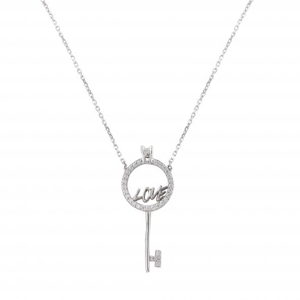 SilverPoint TekTaş Anahtar Kolye