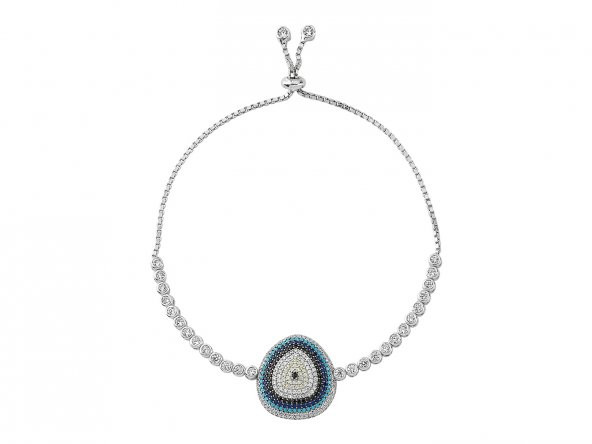 SilverPoint Mavi Taşlı Nazar Boncuklu Bileklik ürün görseli