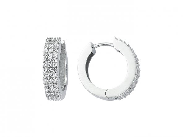 SilverPoint Zirkon Taşlı Kadın Küpe - 1