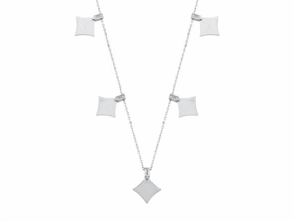 SilverPoint Kare Kesim Sallantılı Kolye - 1