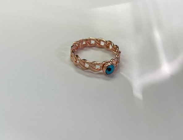 SilverPoint Rose Kaplama Göz Detaylı Yüzük - 2