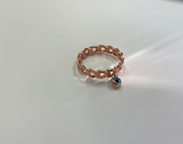 SilverPoint Rose Kaplama Sallantılı Göz Detay Yüzük - 2