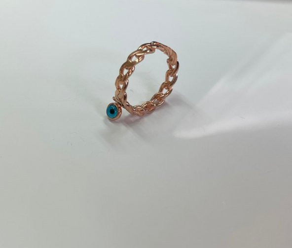 SilverPoint Rose Kaplama Sallantılı Göz Detay Yüzük - 3