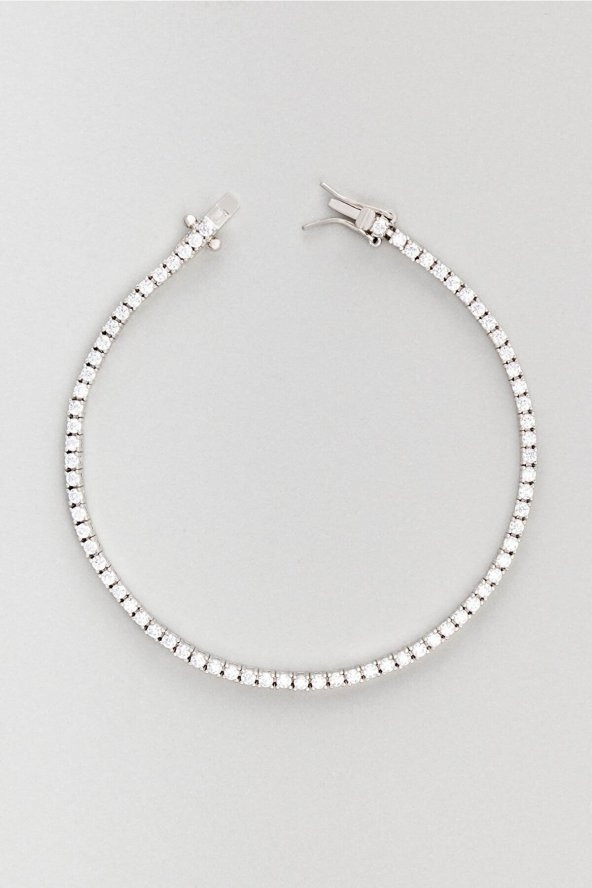 SilverPoint 4mm Yuvarlak Taş Suyolu Bileklik ürün görseli