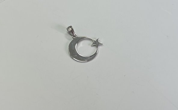 SilverPoint Ay Yıldız Figürlü Kolye Ucu - 2