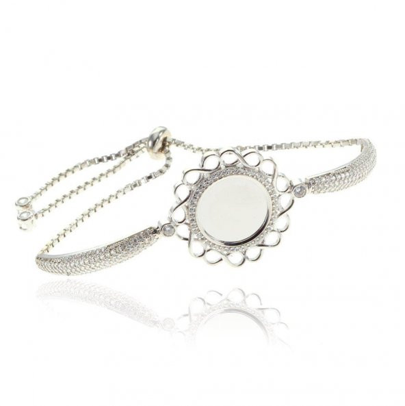 SilverPoint Gümüş Sonsuz Plakalı Asansörlü Bileklik ürün görseli