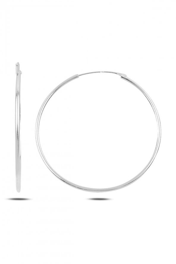 SilverPoint Gümüş Halka Küpe (5 cm çap)