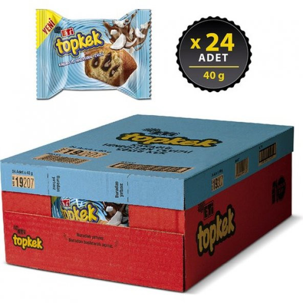 Eti Topkek Kakao ve Hindistan Cevizli 40 g x 24 Adet - 2