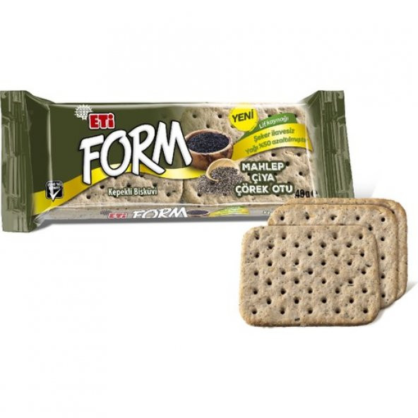 Eti Form Mahlepli, Çiyalı ve Çörek Otlu Kepekli Bisküvi 40 g x 24 Adet - 3