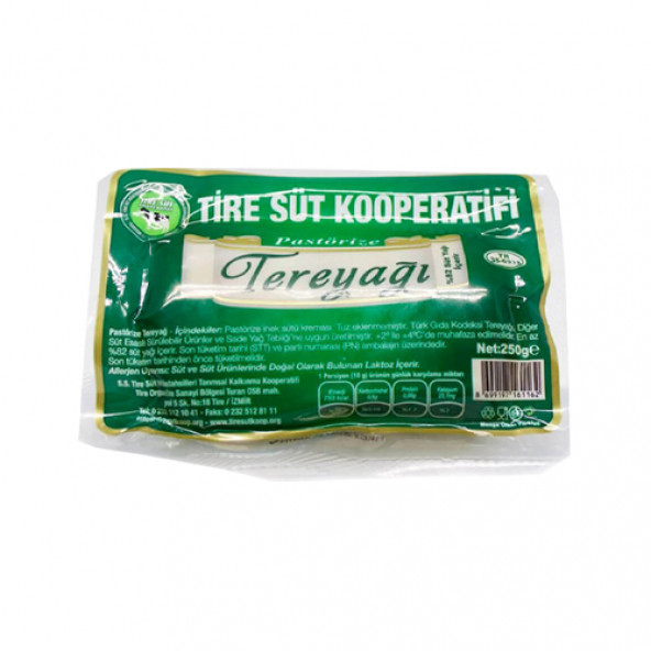 TİRE SÜT KOOP.KAHVALTILIK TEREYAĞI 250 GR