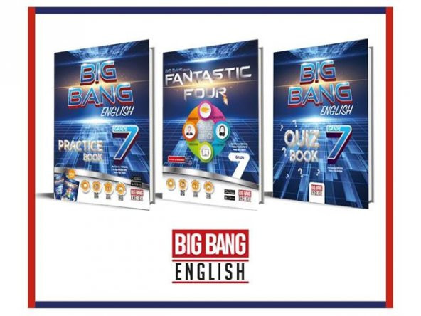 Red White 7. Sınıf Big Bang English Practice Book Fantastic Four Quiz Book - 2