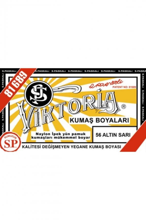 Viktoria Toz Kumaş Boyası 56 Altın Sarı