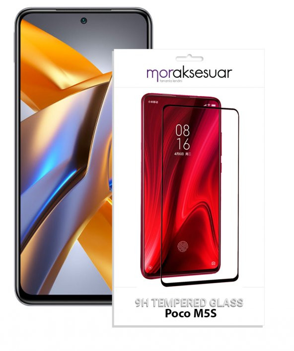 Xiaomi Poco M5S 5D Ekran Koruyucu Cam Tam Kaplayan