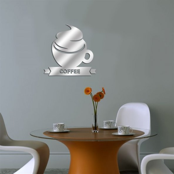 Coffee Mutfak Dekoratif Pleksi Ayna