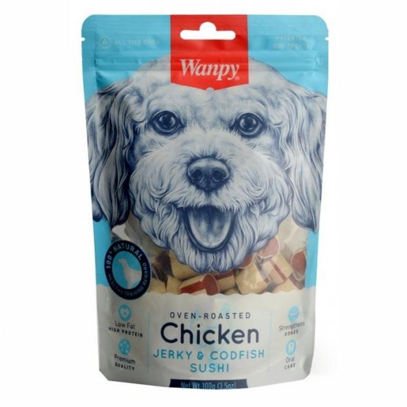 Wanpy Tavuklu&Morina Balıklı 100 Gr Cc-02 Köpek Ödülü